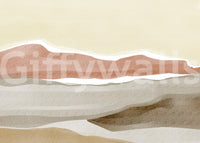 Muted Desert Vista print showcasing peaceful sandy environment on premium wall covering.