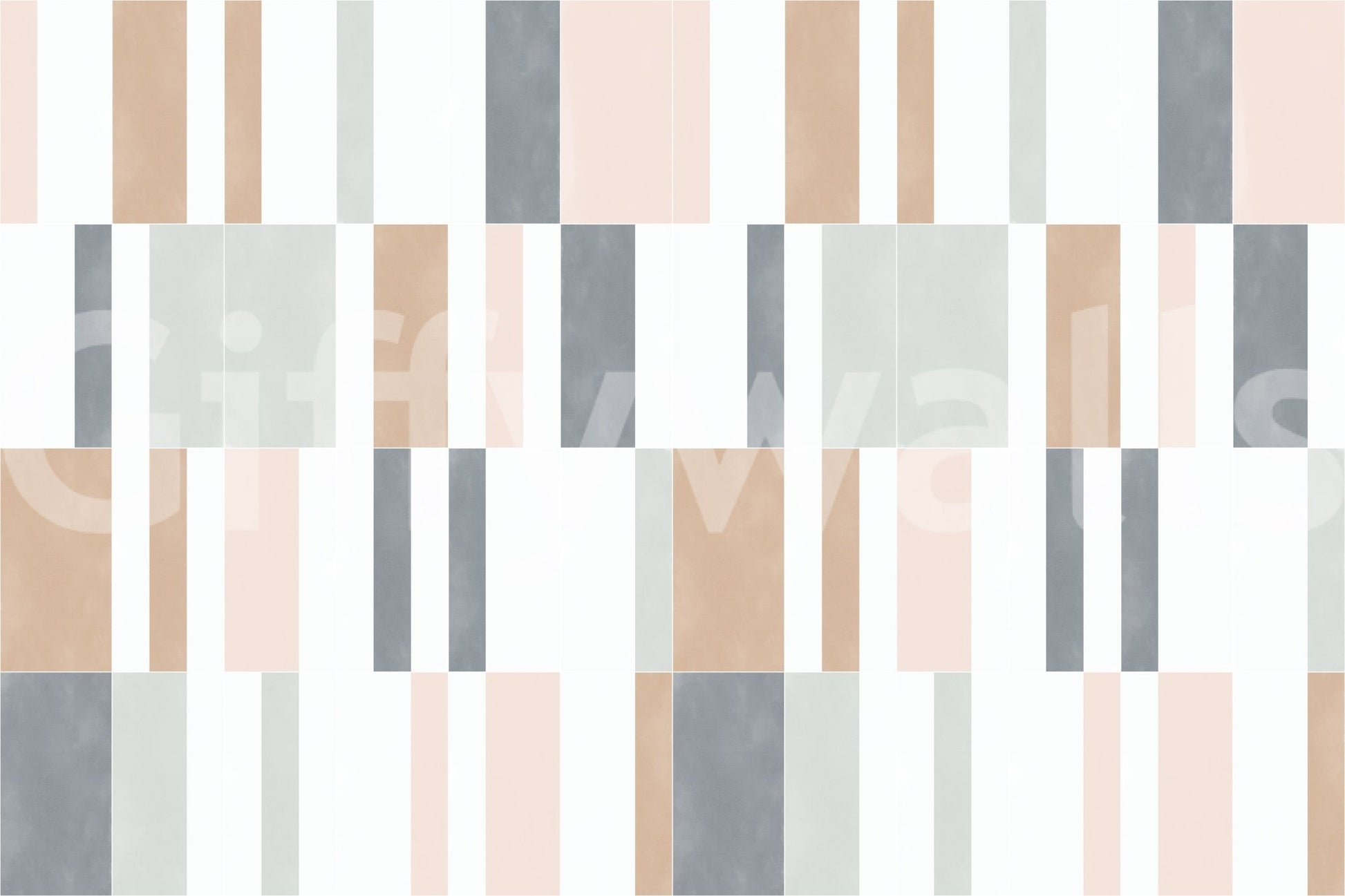 Subdued pastel tile pattern mural for stylish interiors


