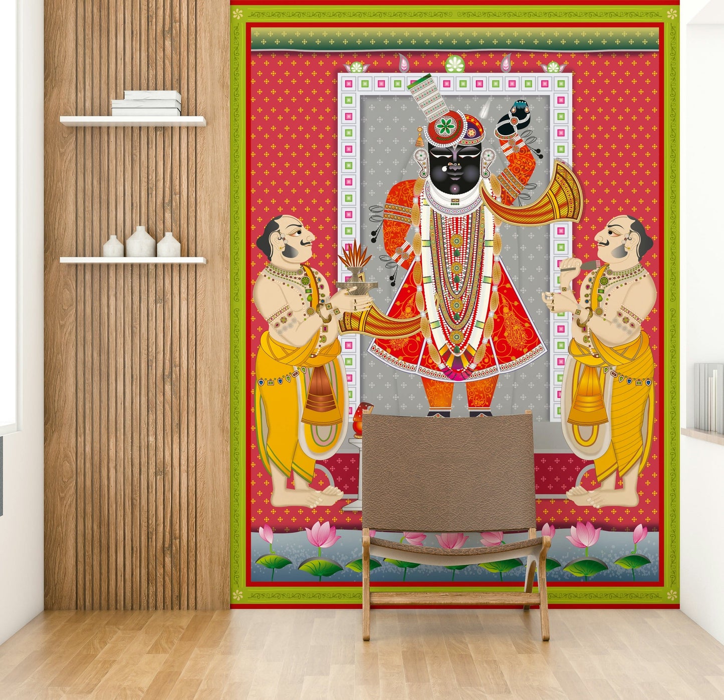 The design feels sacred and peaceful.

