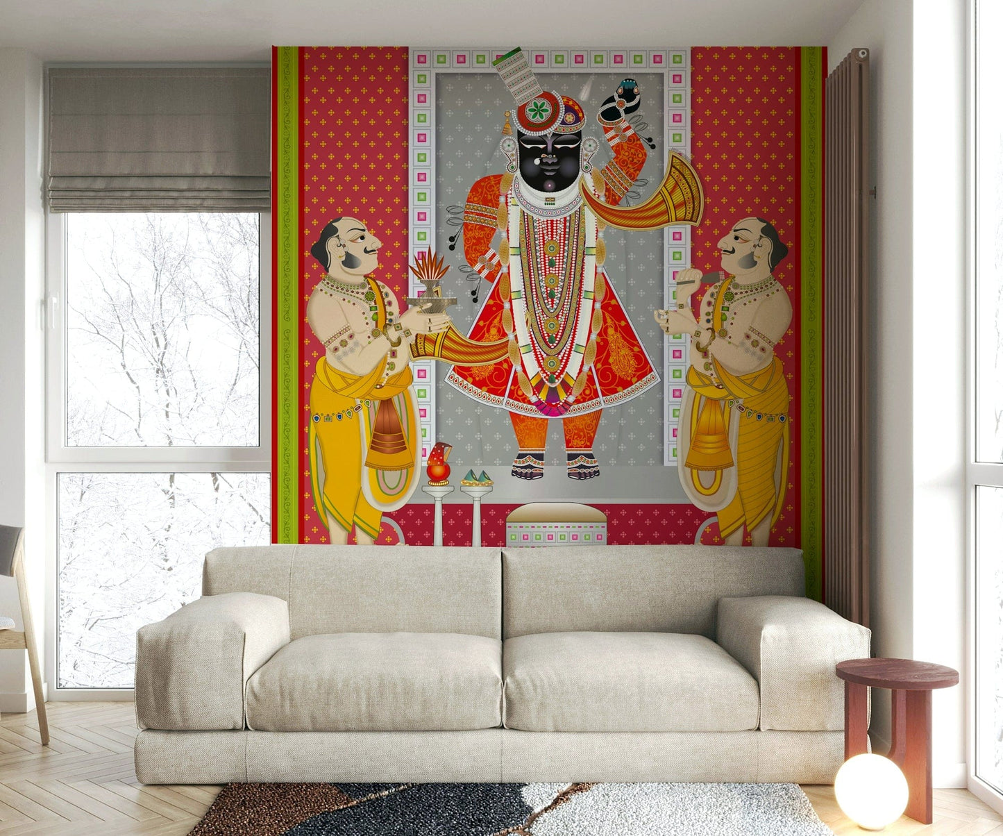 The design features a graceful and serene depiction.

