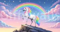 Mythical Heights wall mural for hallway, scenic landscape in neutral tones