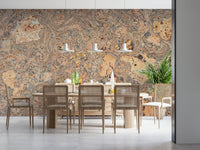 Swirling patterns of beige and rust in the Rustic Natural Cork product.