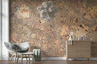 The Rustic Natural Cork Pattern, a unique, organic, and earthy wall covering.