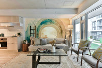 Nature-inspired doorway or arch design in the Natural Dream Portal mural.

