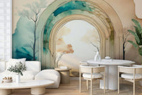 Natural Dream Portal Wall Mural featuring a peaceful nature scene.

