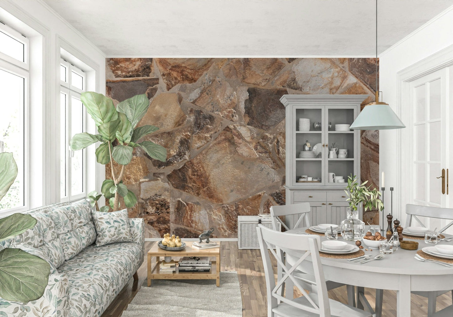 Fresque murale fusion pierre naturelle -2308537