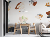 Modern abstract shapes in navy