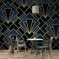 Art Deco-inspired mosaic mural adding luxury to any room

