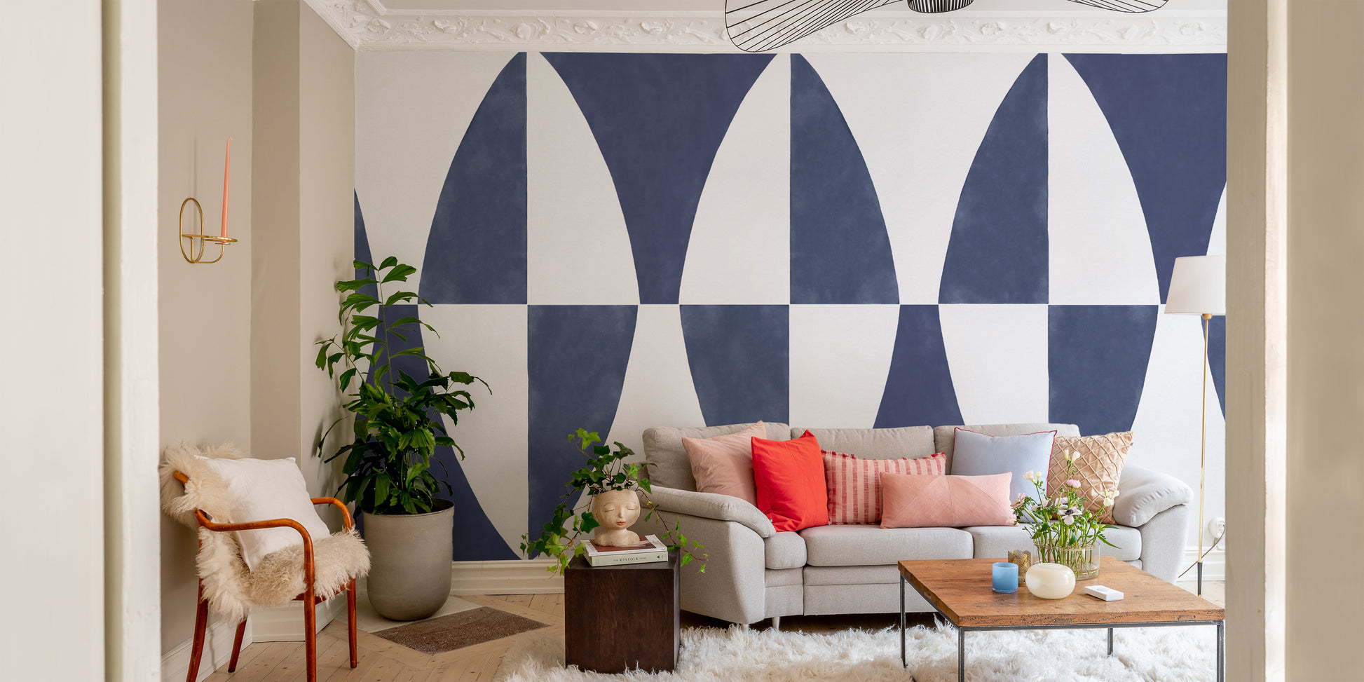 Modern geometric pattern wallpaper for stylish walls
