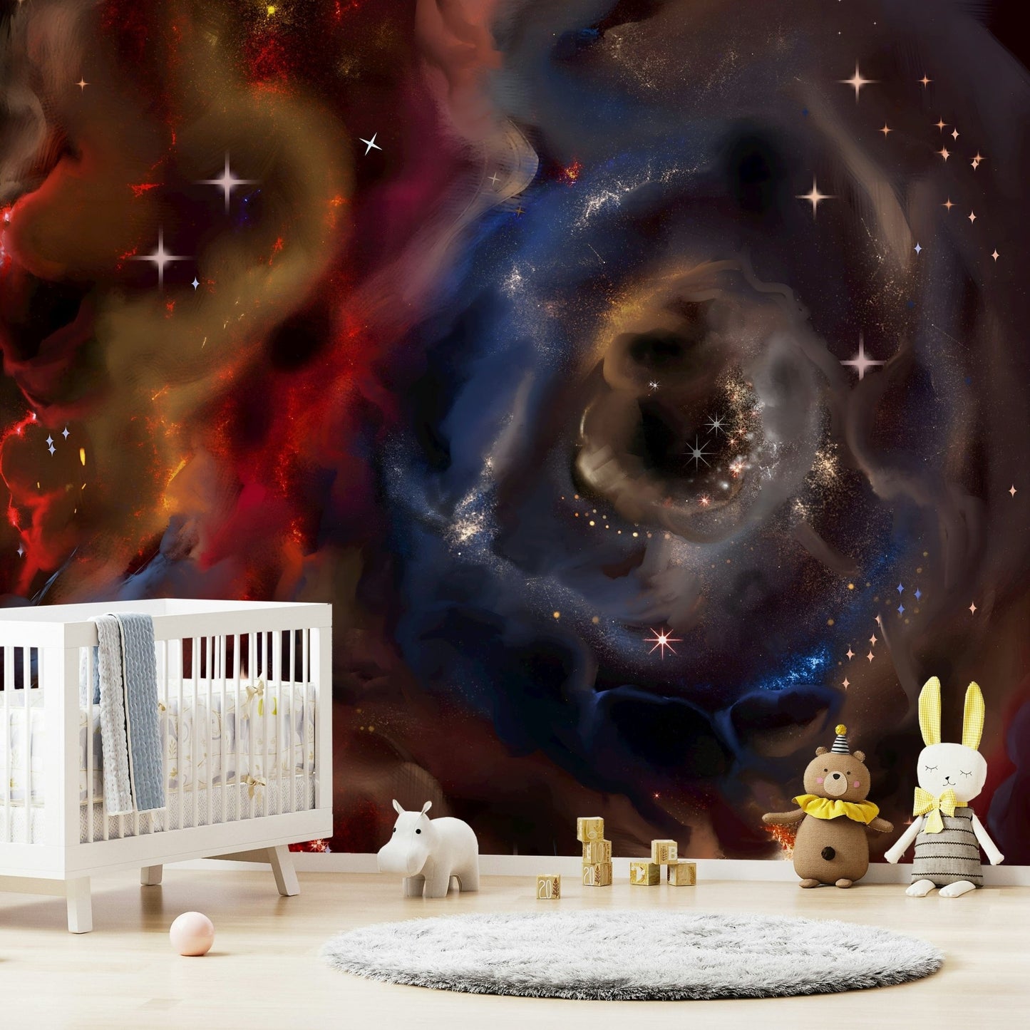 Vibrant Nebulae Cascade nebula interior decor wallpaper.