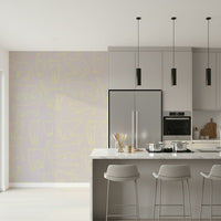 Abstract Neon Cat Wall Mural – Modern decorative wallpaper featuring neon-inspired cat shapes and outlines.