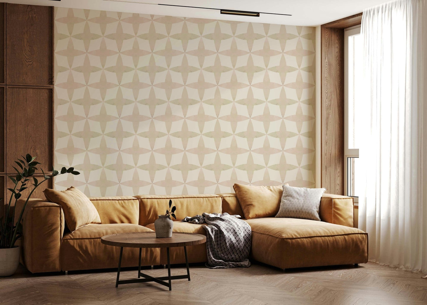 Neutral Diamonds wallpaper, subtle geometric tessellation design.