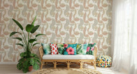 Chic neutral wallpaper with bold curves