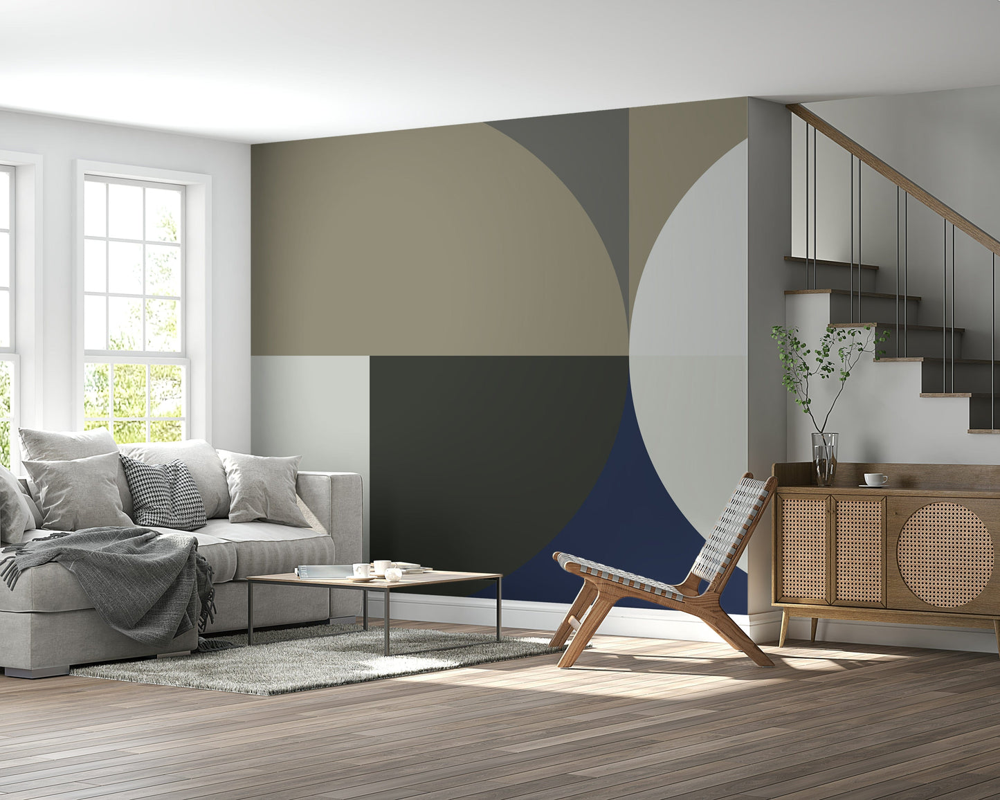Neutral Tones Balance Wall Mural