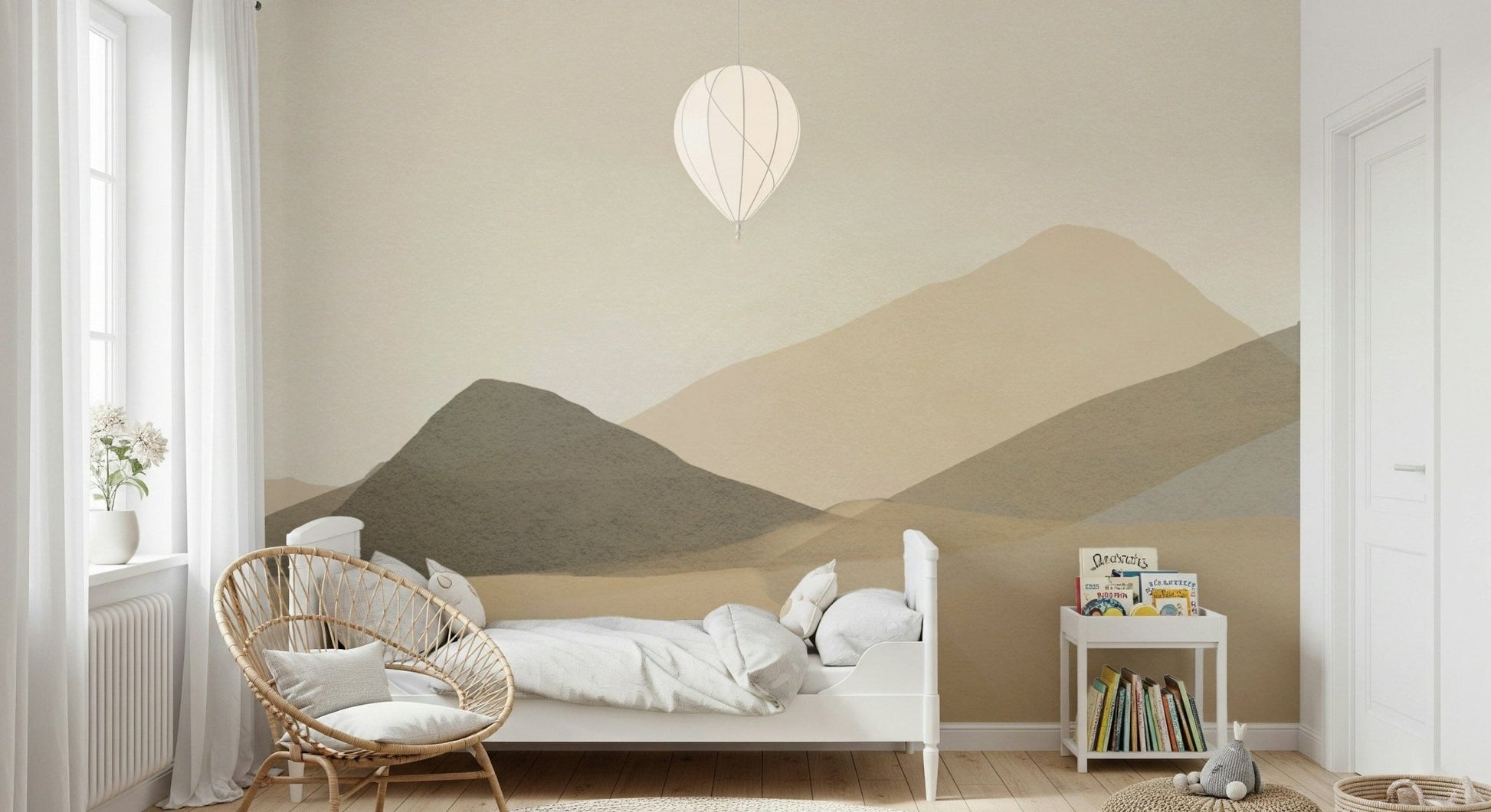 Calm layered landscape Mountain Range Serenity custom wall decoration.