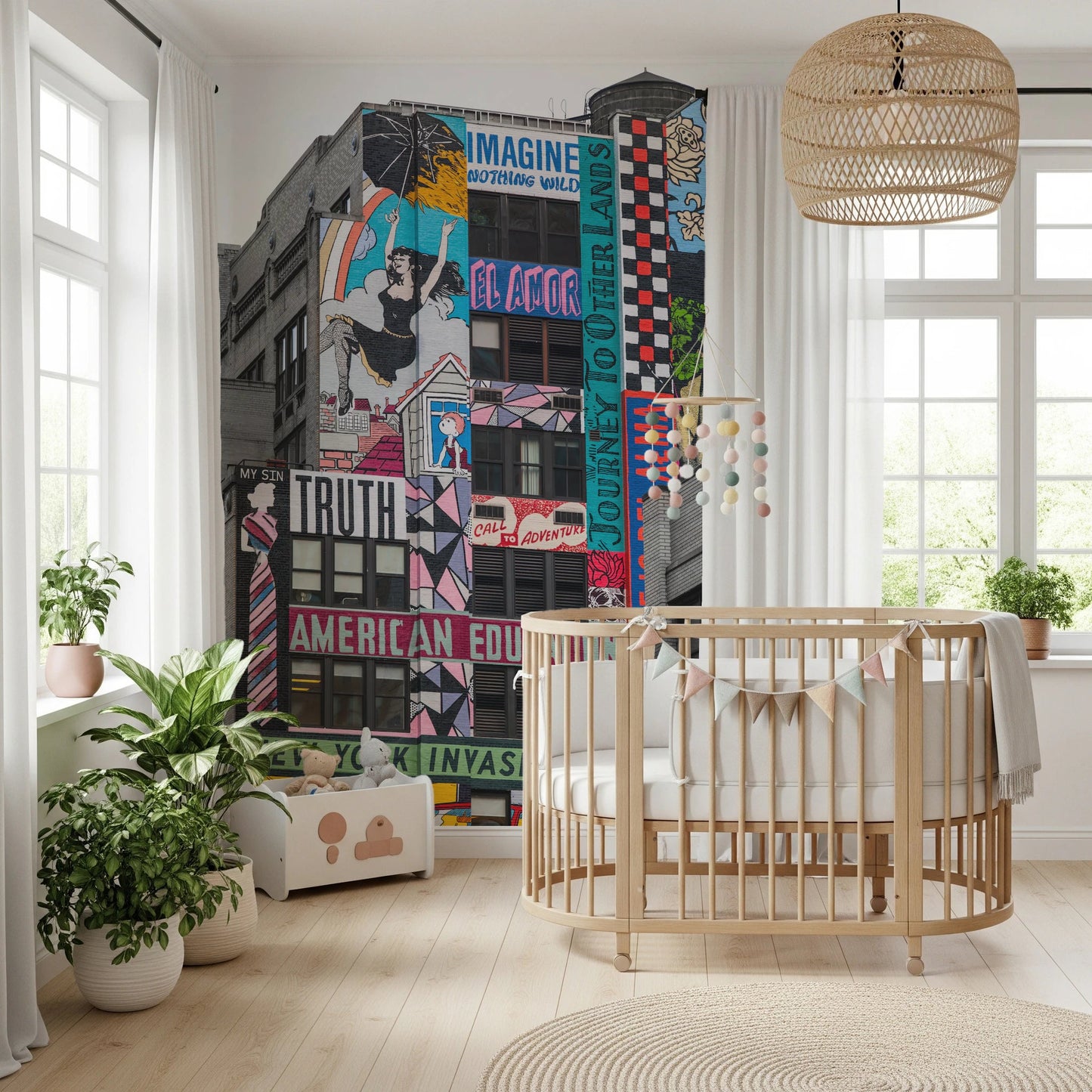 New York Graffiti Wall Mural