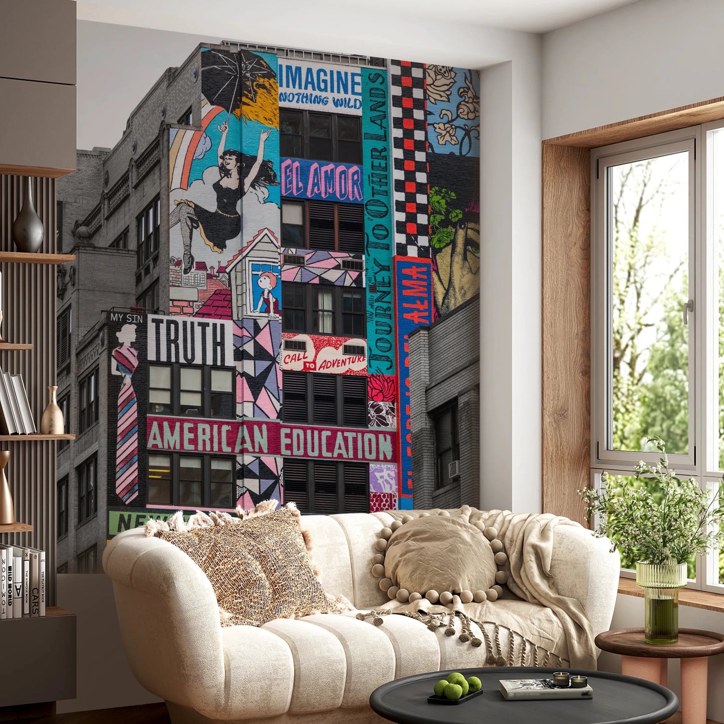 New York Graffiti Wall Mural