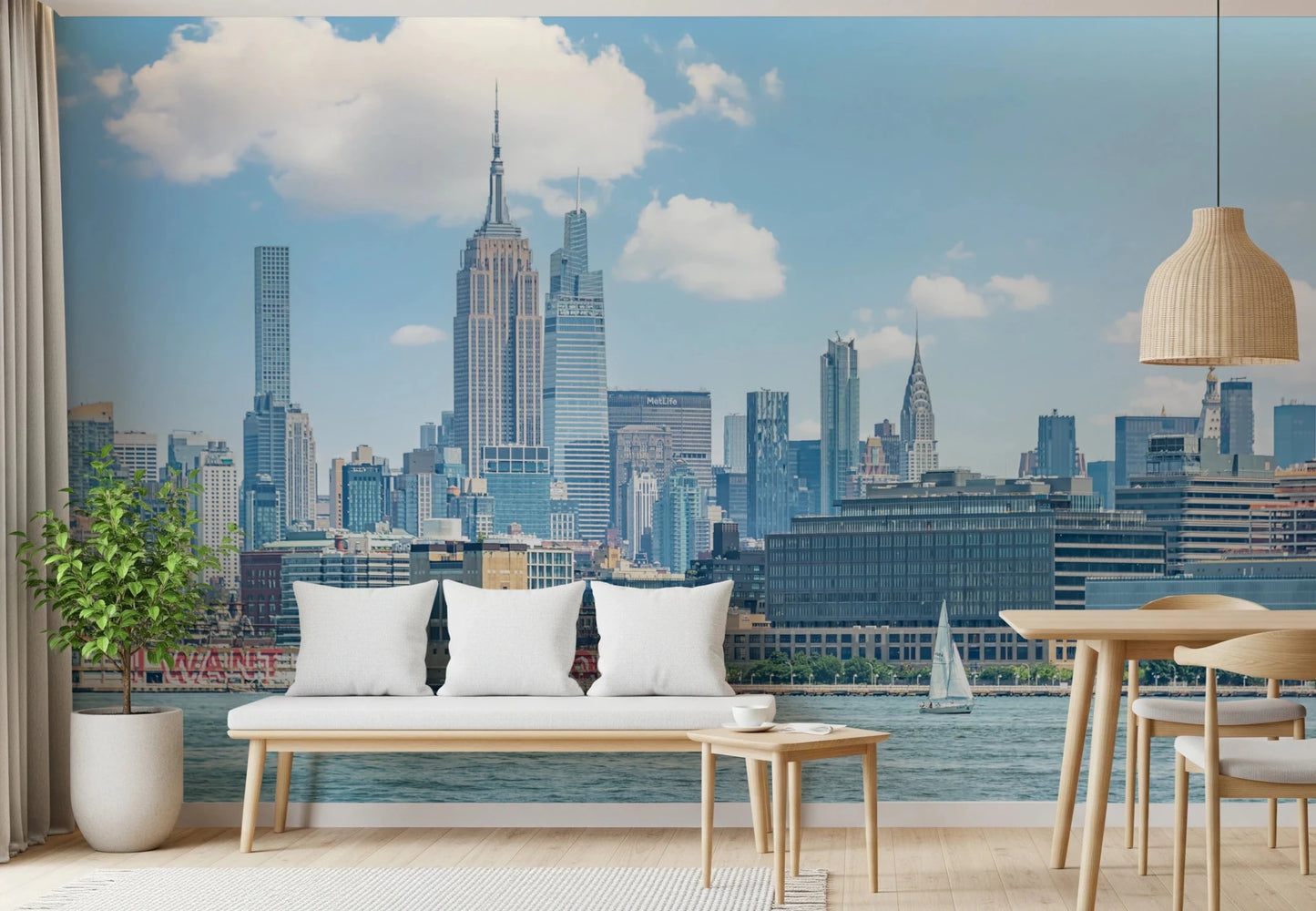 New York Skyline View Wall Mural Peel And Stick Wallpaper new-york-skyline-view-wall-mural-peel-and-stick-wallpaper