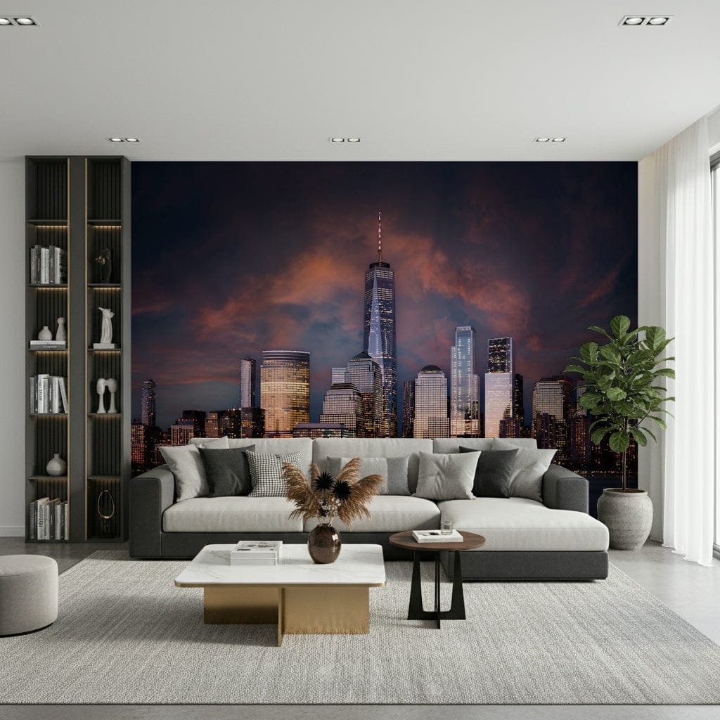 Fresque murale Crépuscule de New York -2258614