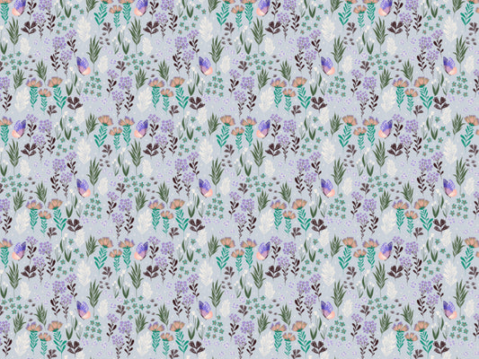 Papier peint violet à prai