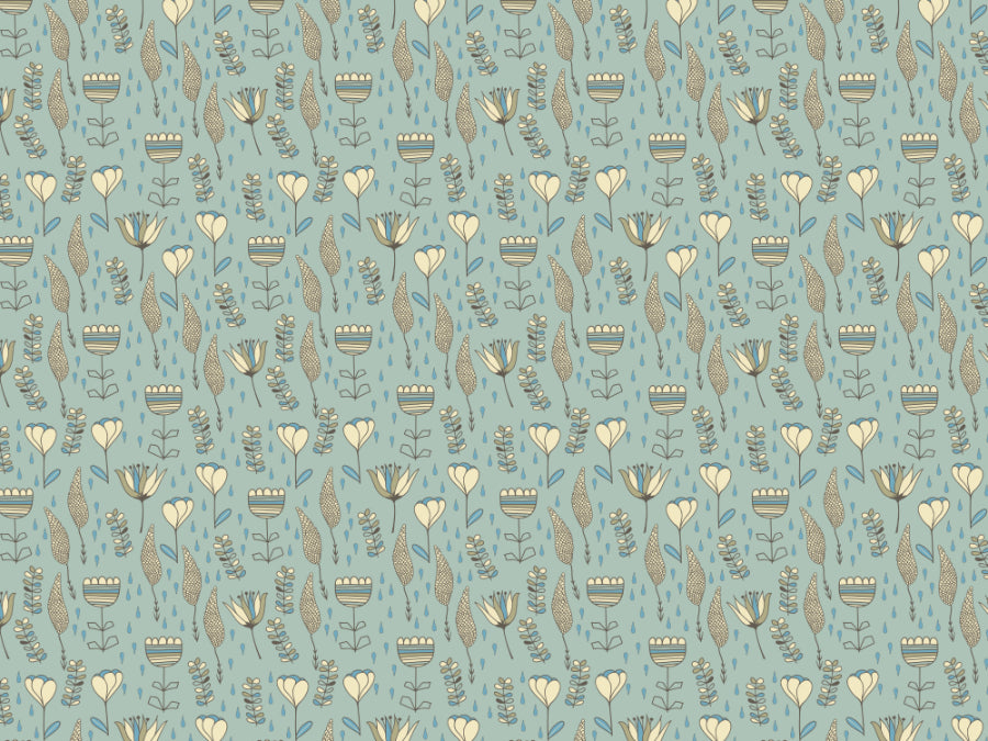 Naive Blüten Wallpaper
