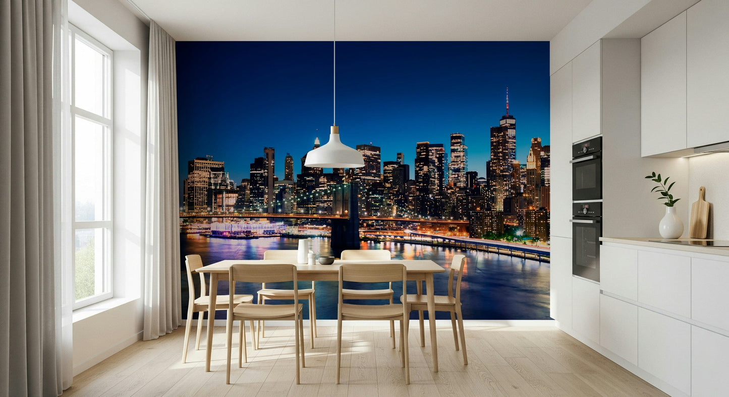 Night Metropolis Wall Mural