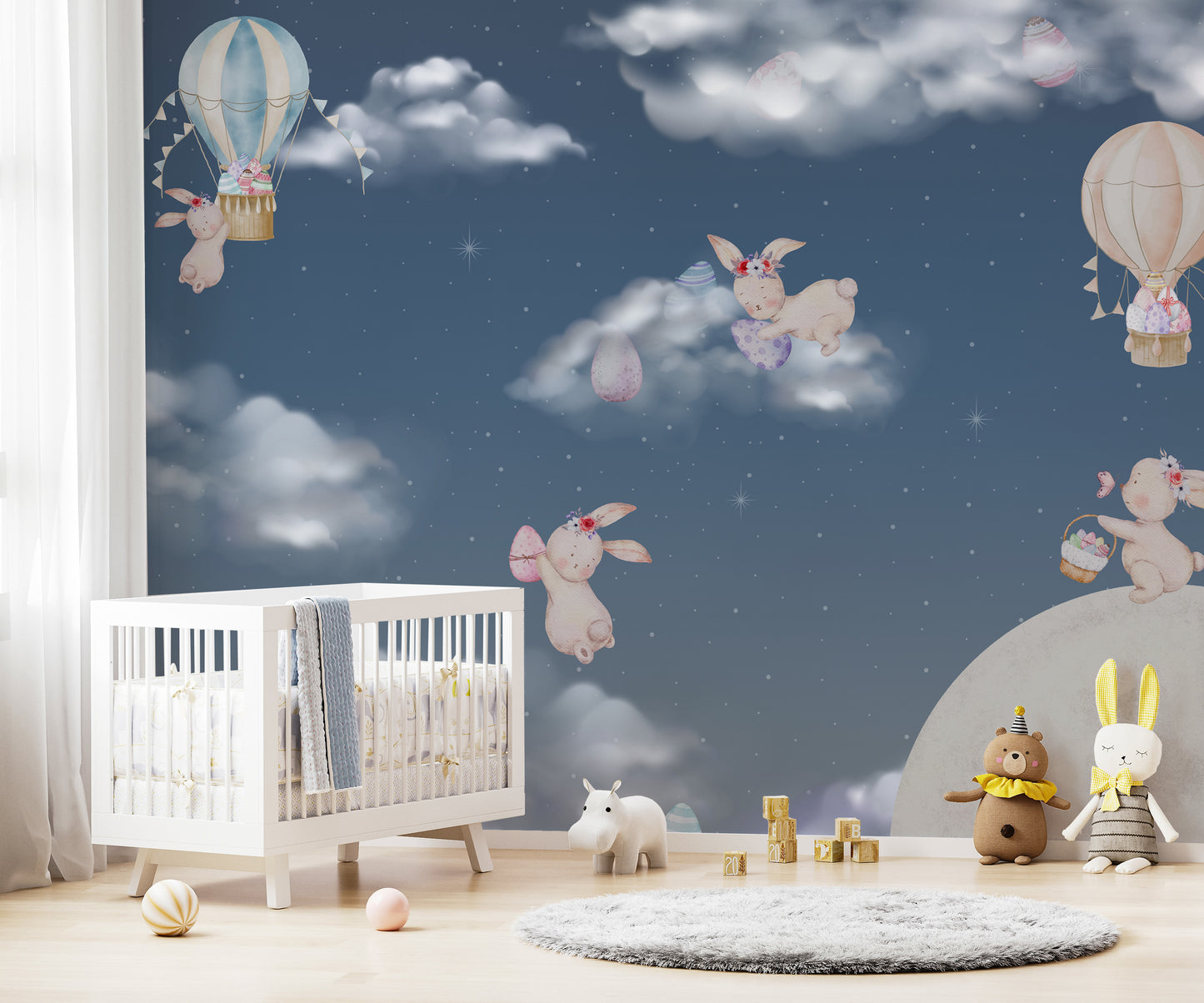 Night Sky Bunny Easter Wallpaper