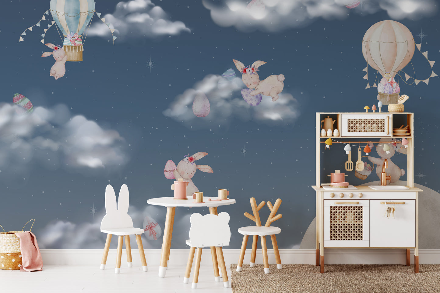 Night Sky Bunny Easter Wallpaper
