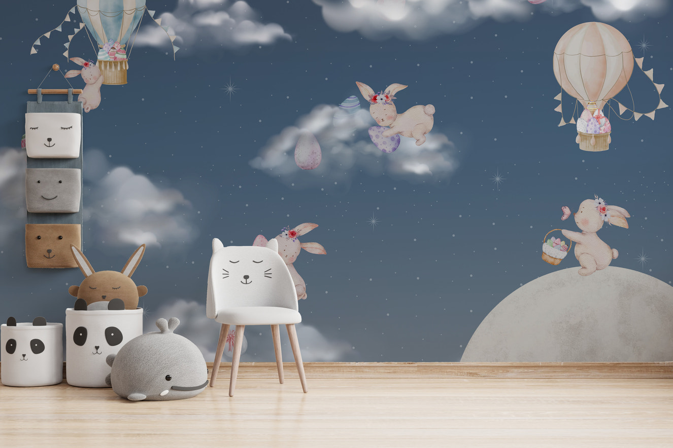 Night Sky Bunny Easter Wallpaper