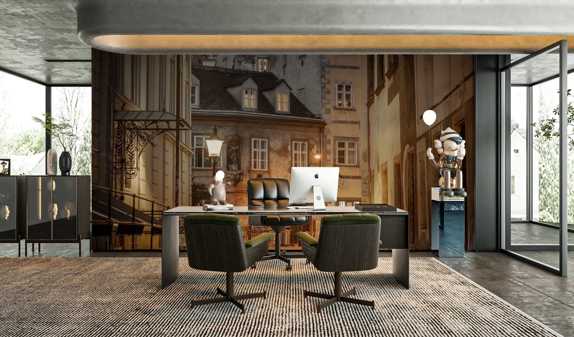 A peaceful yet vibrant urban setting
