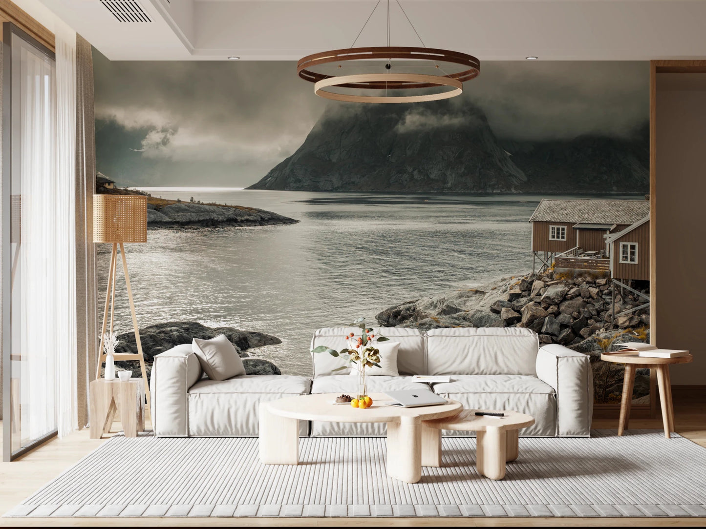Nordic Coastal Retreat Wall Mural