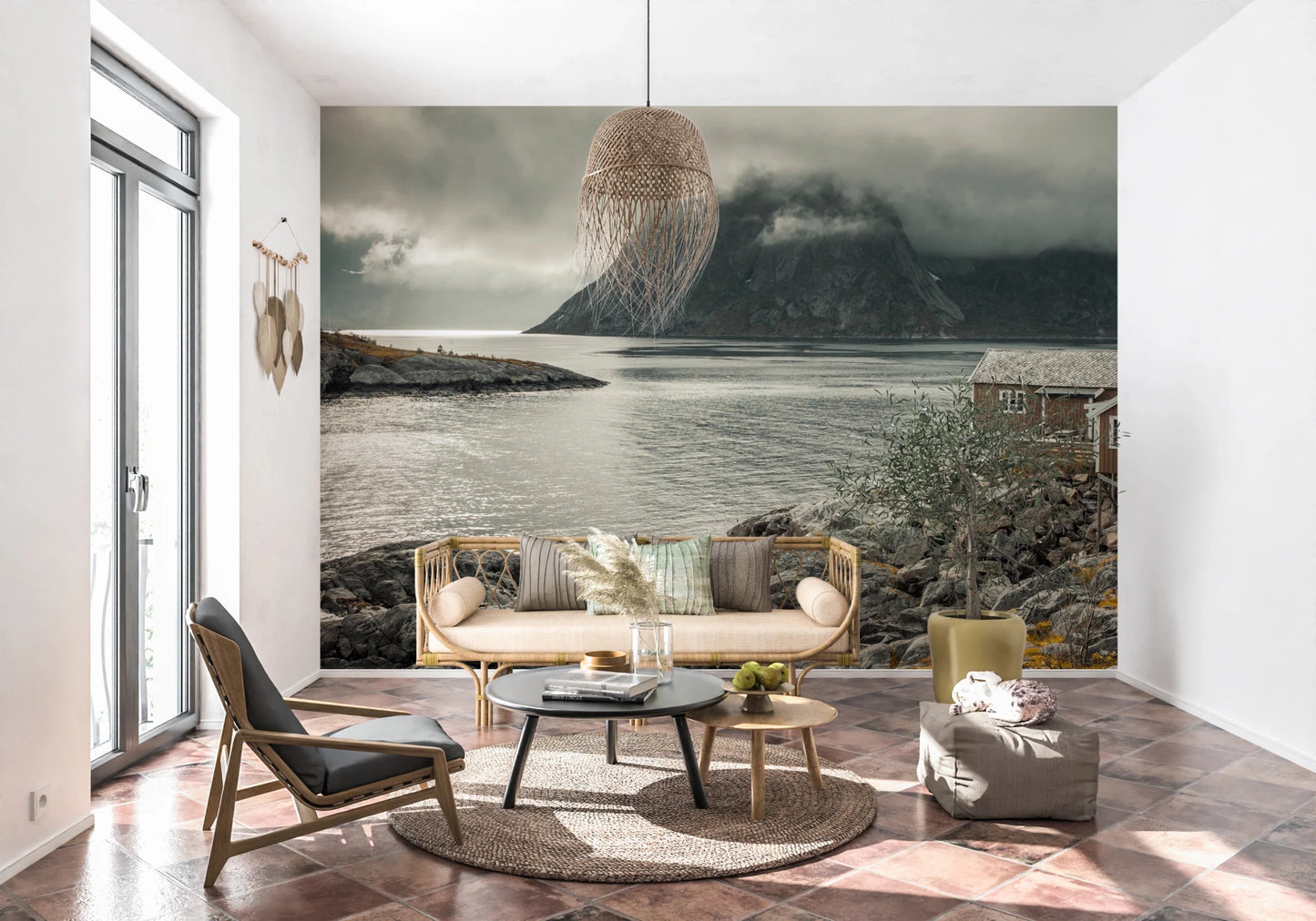 Nordic Coastal Retreat Wall Mural