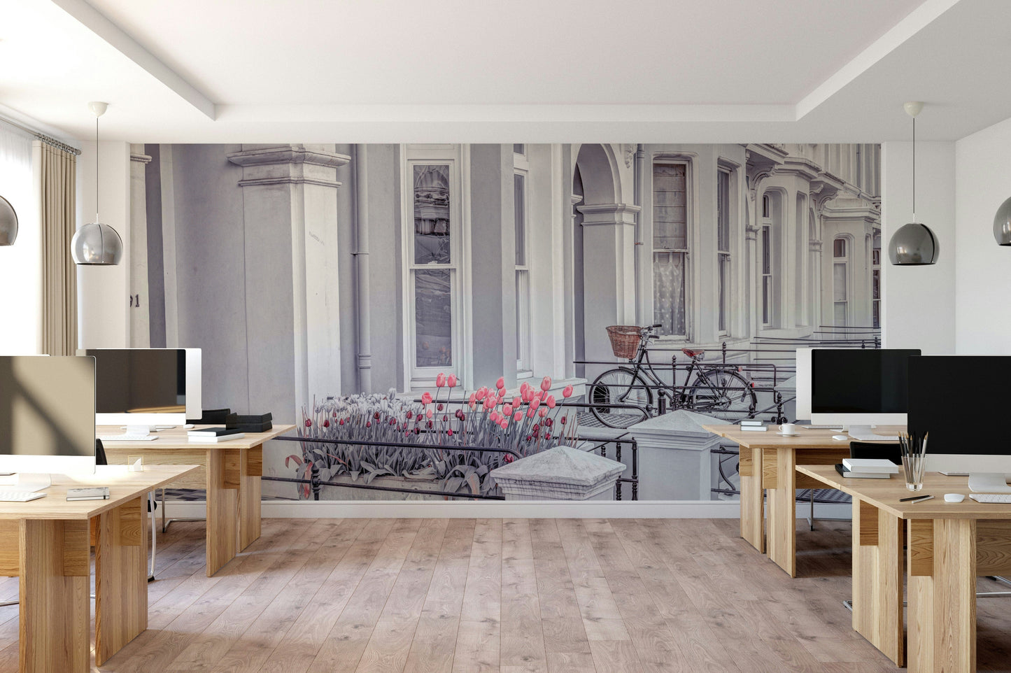 English Houses Facade Wall Mural