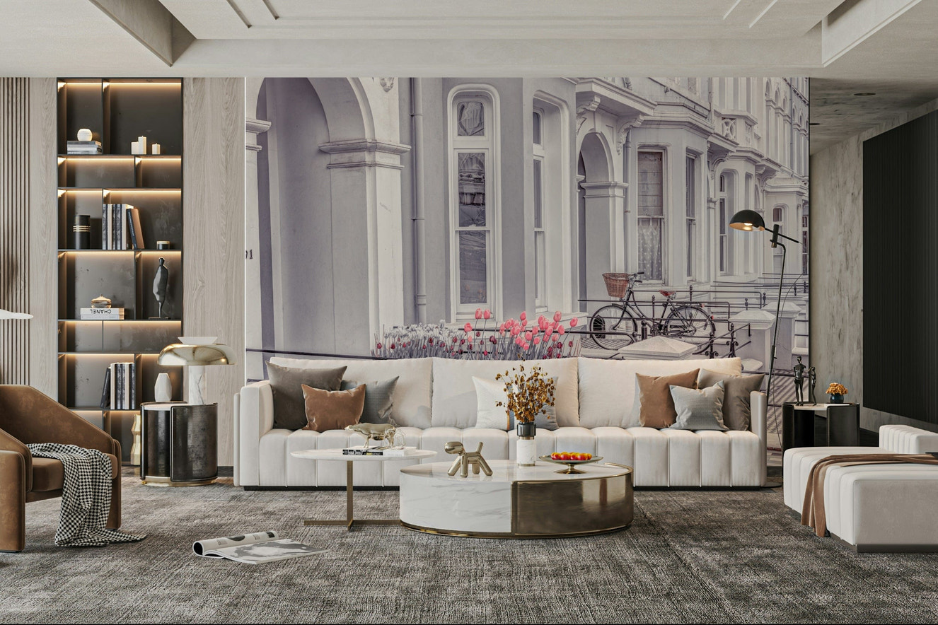 English Houses Facade Wall Mural