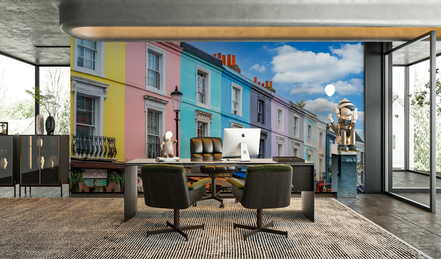 Notting Hill wallpaper for a living room.

