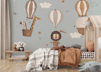 Nursery Hot Air Balloons Wall Mural