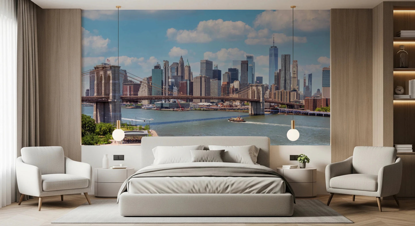 NYC Bridge Vista Wall Mural