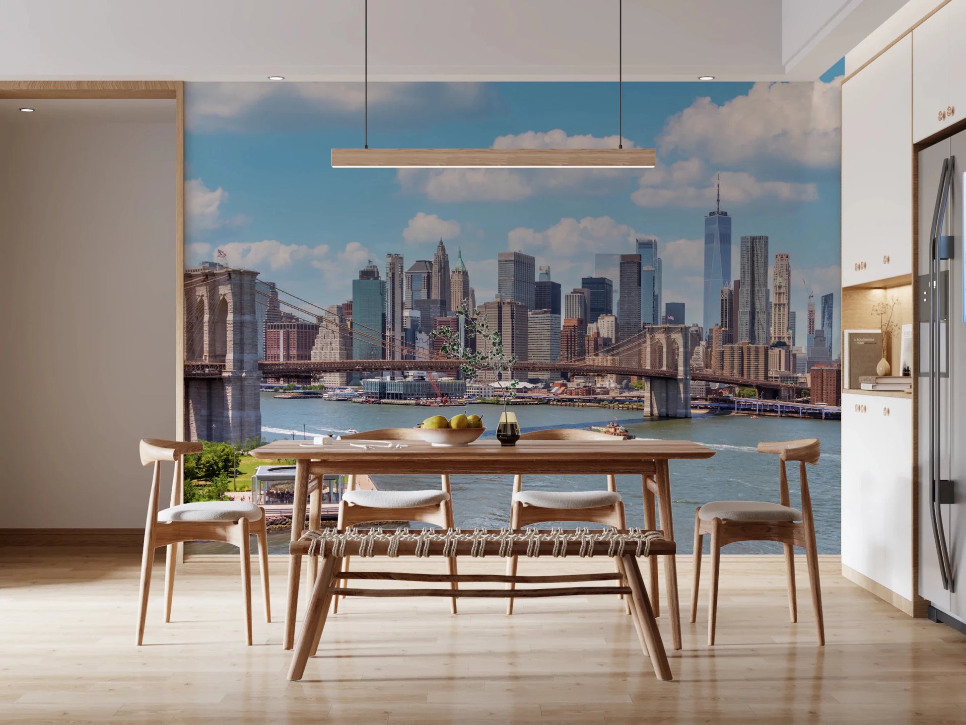 NYC Bridge Vista Wall Mural