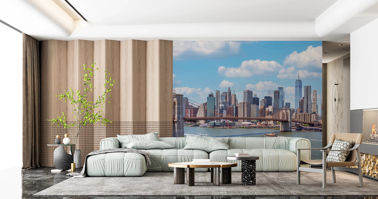 NYC Bridge Vista Wall Mural