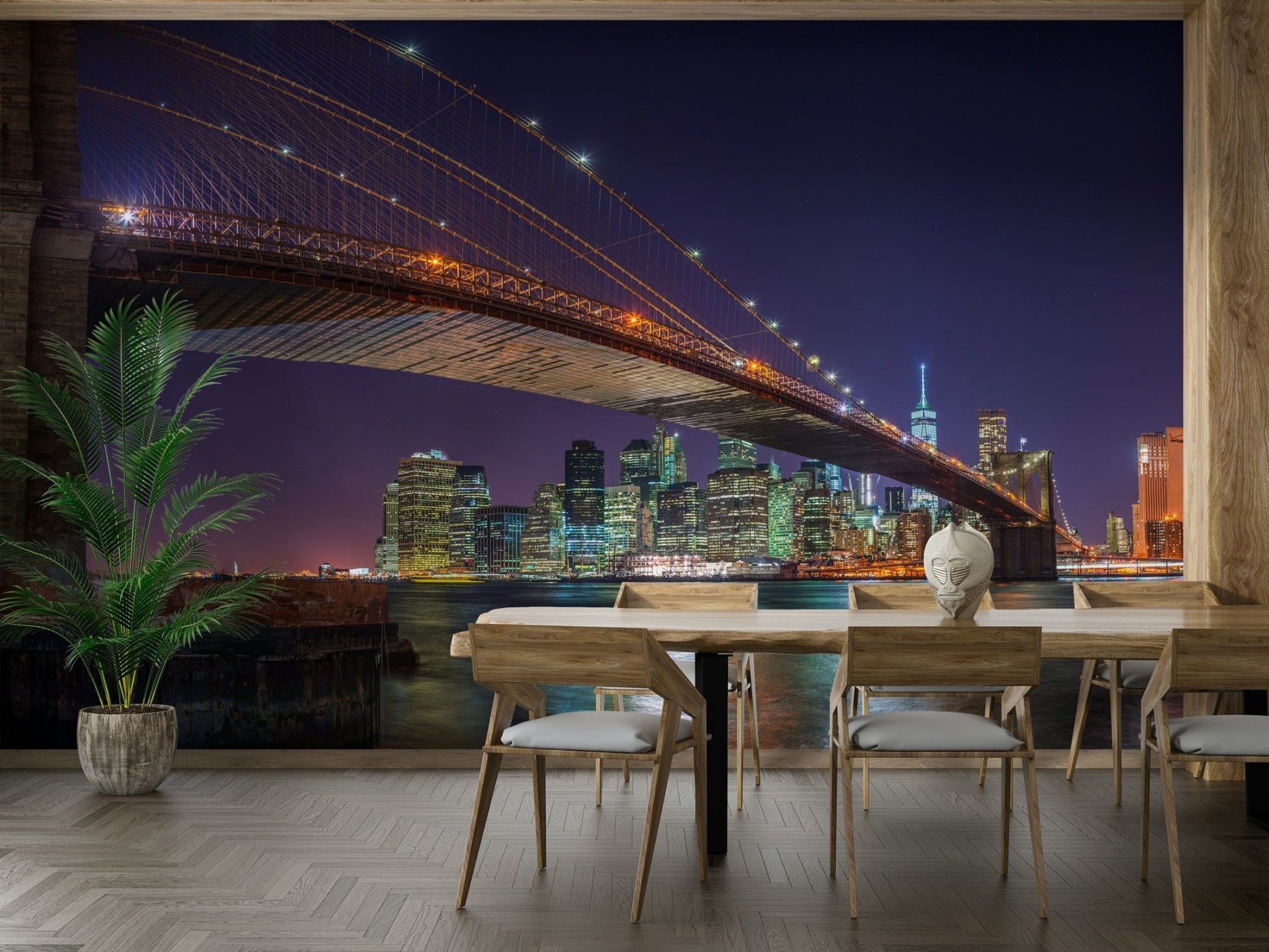 Sense of urban grandeur and vibrant energy.

