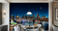 Elegant NYC by Night mural for modern living rooms.