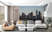 NYC Skyline at Twilight Wall Mural