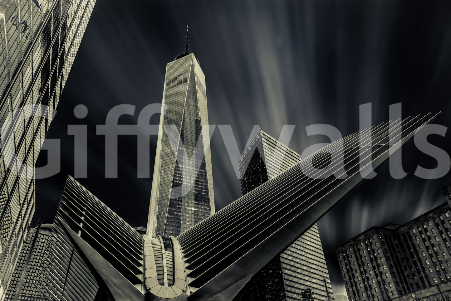 NYC Architectural Drama Wall Mural -2224557