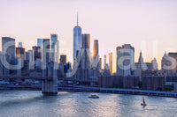 Sunset reflection NYC Skyline Dream wallpaper for walls backdrop.
