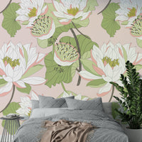 Garden flower wallpaper mural

