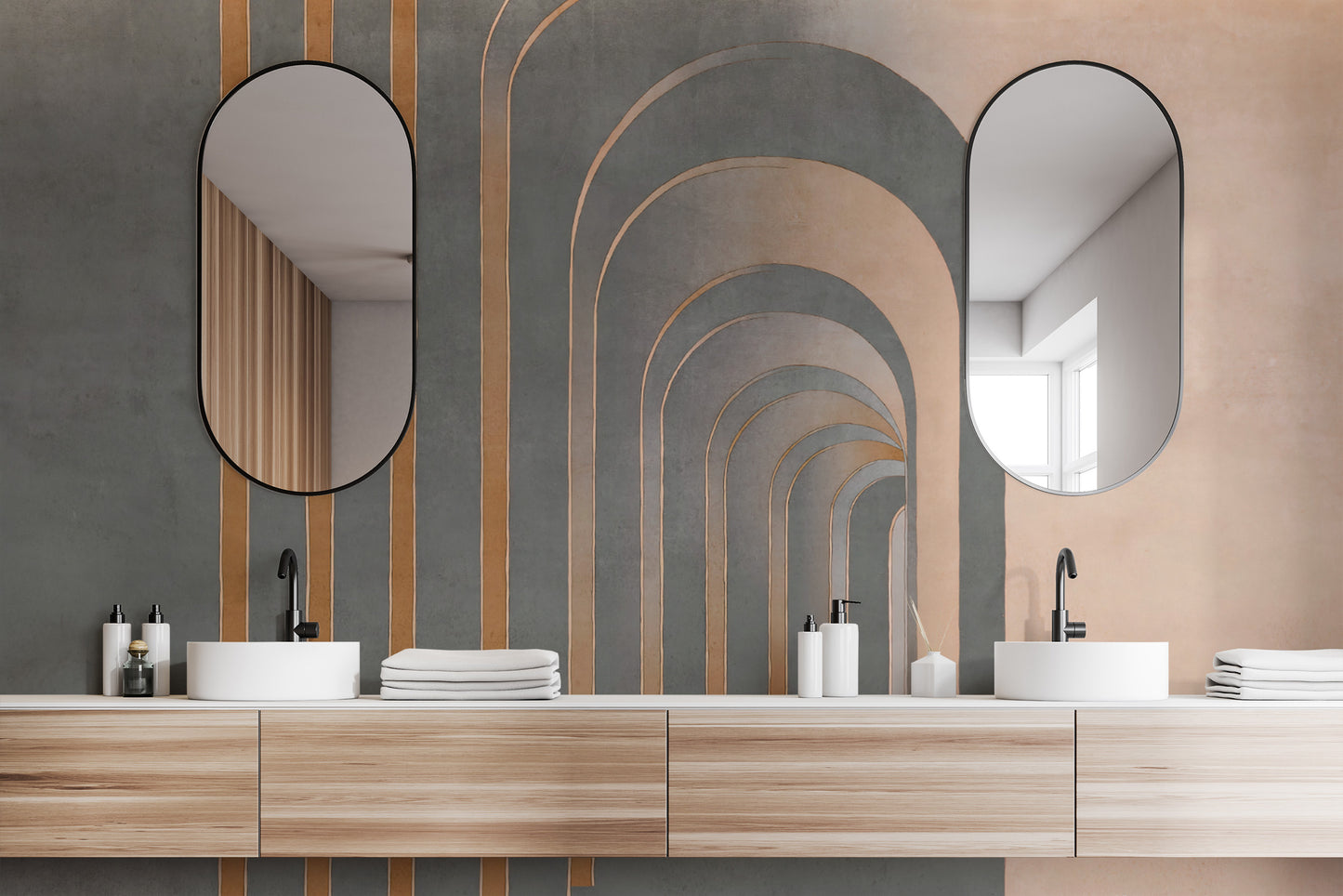 Moderne grå struktureret tapet