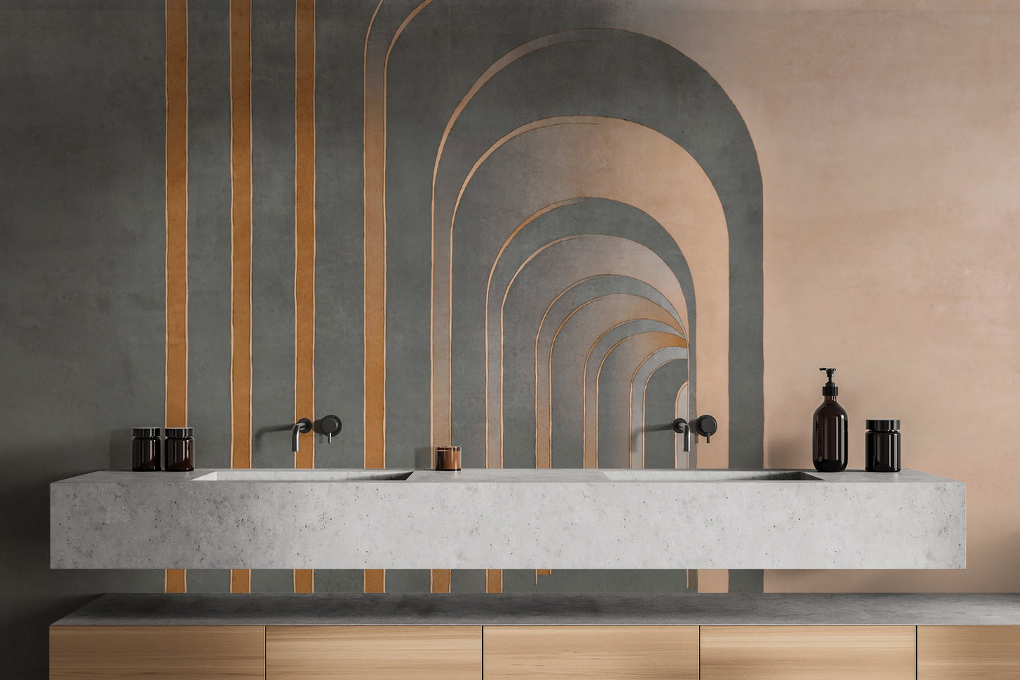 Moderne grå struktureret tapet