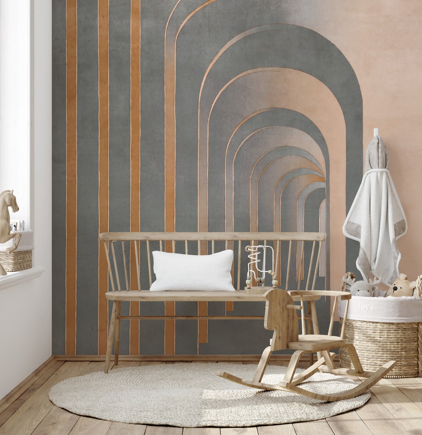 Moderne grå struktureret tapet