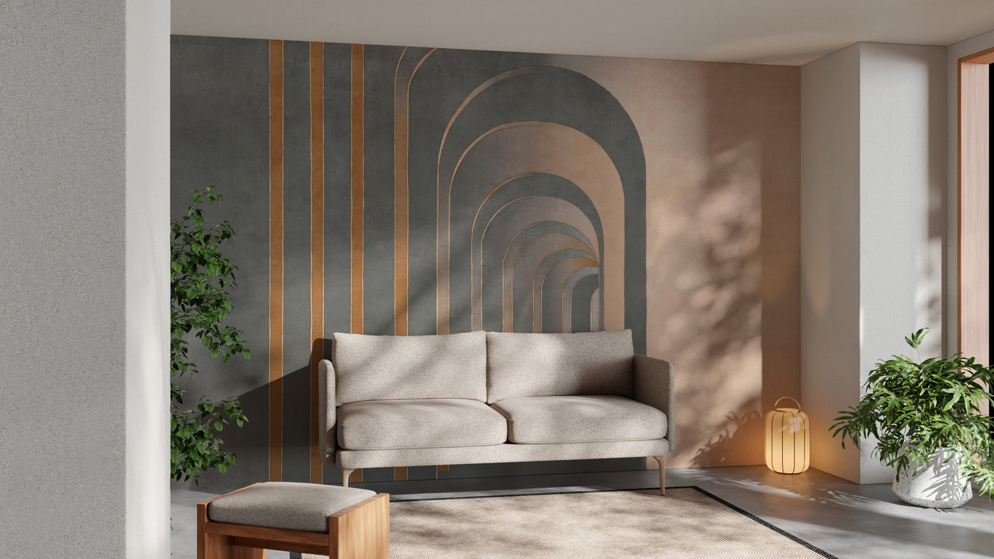 Moderne grå struktureret tapet