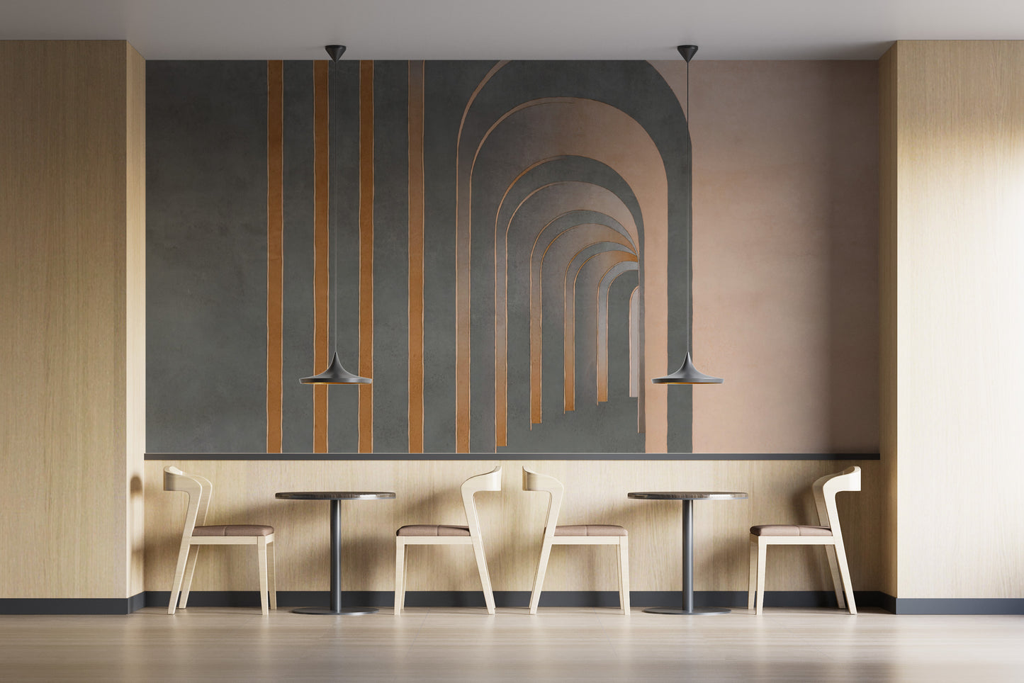 Moderne grå struktureret tapet